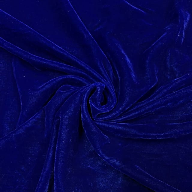 Royal Blue Colour Velvet Fabric