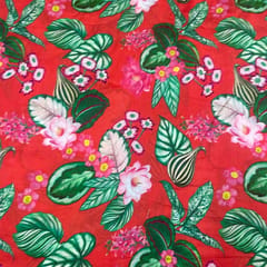 Multi Colour Pure Chanderi Printed Fabric