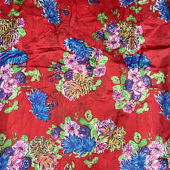 Multi Colour Pure Silk Printed Fabric