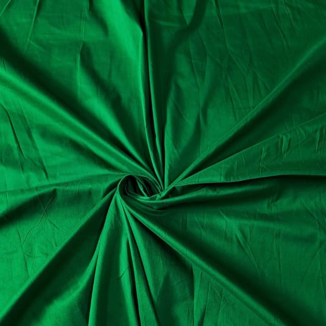 Green Colour Cotton Silk Fabric