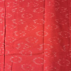 Red Colour Cotton Ikat Fabric