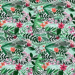 Multi Colour Cotton Linen Printed Fabric