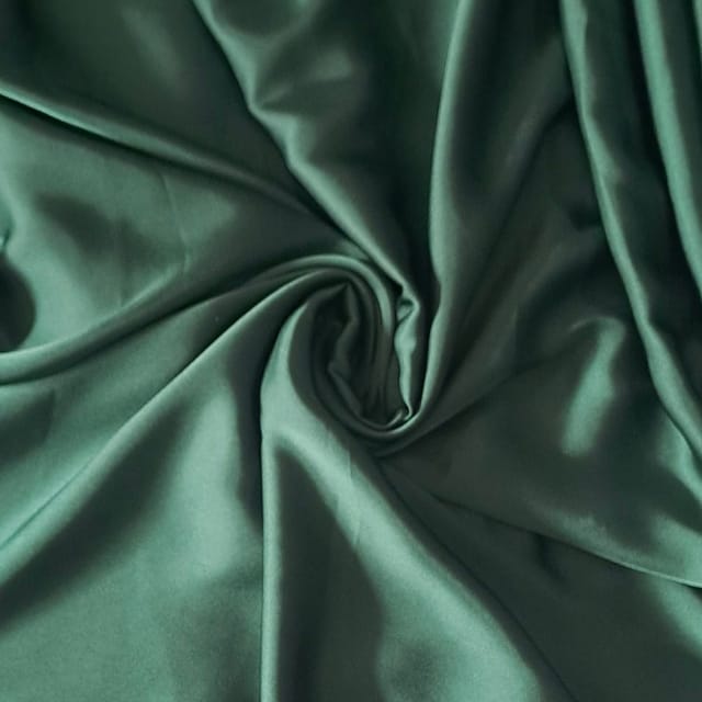 Bottle Green Colour Armani Satin Fabric