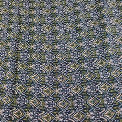 Bottle Green Colour Boashan Georgette Printed Fabric