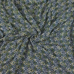 Bottle Green Colour Boashan Georgette Printed Fabric