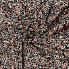 Black Colour Cotton Cambric Printed Fabric