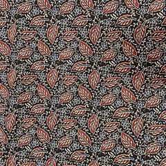 Black Colour Cotton Cambric Printed Fabric