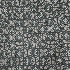 Olive Green Colour Cotton Cambric Printed Fabric