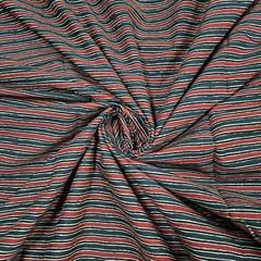 Bottle Green Colour Cotton Cambric Printed Fabric