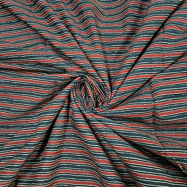Bottle Green Colour Cotton Cambric Printed Fabric