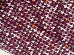 Purple & White Abstract Banana Crepe Fabric