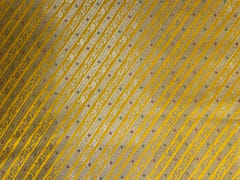 Yellow Stripes Semi Brocade Fabric