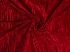 Red Crush Velvet Fabric