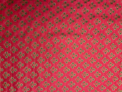 Red Colour Floral Semi Soft Brocade Fabric