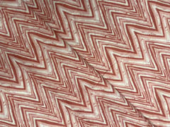 Peach White Chevron Cotton Fabric