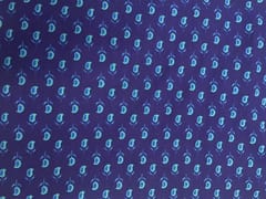 Navy Blue Abstract Cotton Cambric Modal Fabric