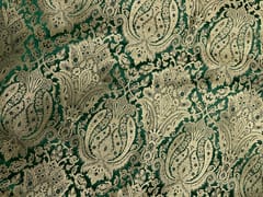 Bottle Green Floral Brocade Fabric