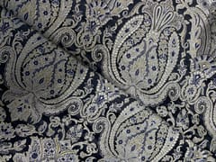 Black & Silver Floral Brocade Fabric