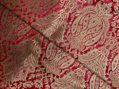 Red Floral Brocade Fabric