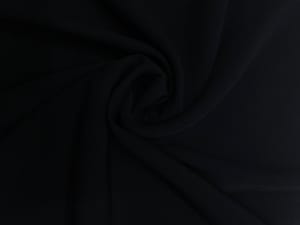Black Plain Japanese Crepe Fabric