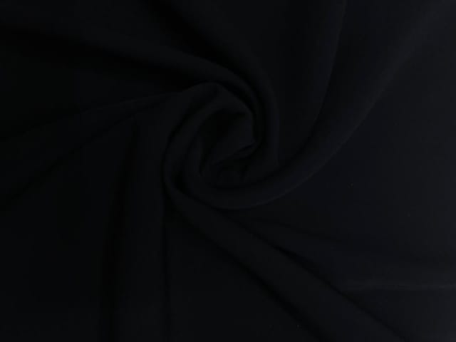 Black Plain Japanese Crepe Fabric