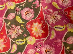 Multicolor Floral Pure Chanderi Print Fabric