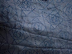 Blue Abstract Modal Satin Fabric