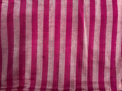 Magenta & Silver Stripes Pure Silk Tissue Fabric