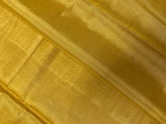 Mustard Plain Pure Silk Tissue Fabric