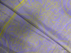 Lavender Floral Habutai Silk Fabric