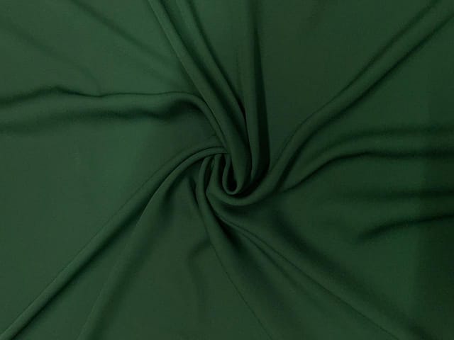 Bottle Green Plain Eavy Georgette Fabric