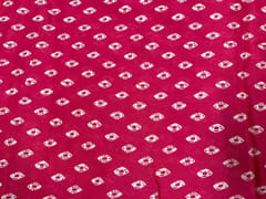 Rasberry Pink Geometric Chinon Chiffon Fabric