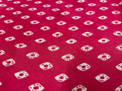 Rasberry Pink Geometric Chinon Chiffon Fabric