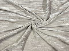 Grey Plain Crush Velvet Fabric