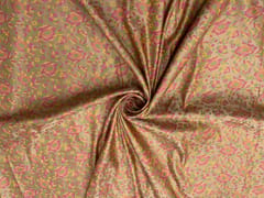 MultiColour Colour Floral Resham Brocade Silk Fabric