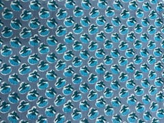 Grey Blue Floral Cotton Fabric