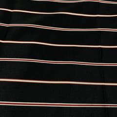 Black Colour Metallic Stripe Fabric