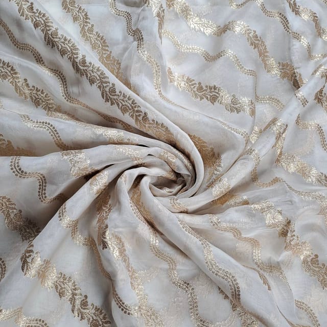 Dyeable Organza Zari Fabric