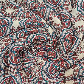 Multi Colour Georgette Printed Fabric