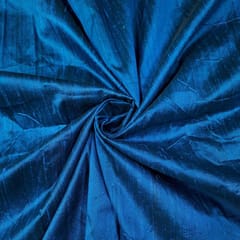 Peacock Blue Colour 70Gm Raw Silk Fabric