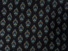 Black Floral Cotton Cambric Fabric