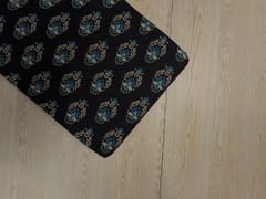 Black Floral Cotton Cambric Fabric