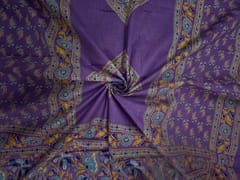 Lilac Floral Cotton Dupatta Fabric