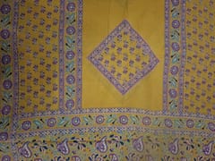 Yellow Floral Cotton Dupatta Fabric