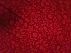 Red Floral Cotton Cambric Fabric