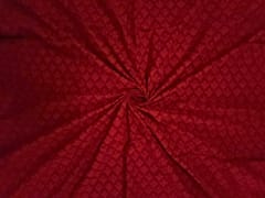 Red Floral Cotton Cambric Fabric