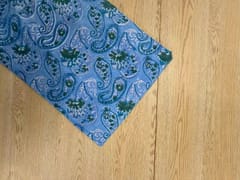 Light Blue Floral Cotton Cambric Rapid Fabric