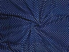 Indigo Dots Cotton Cambric Fabric