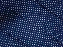 Indigo Dots Cotton Cambric Fabric