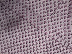 White & Purple Floral Cotton Cambric Fabric
